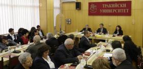 В Тракийския университет президентът Росен Плевнелиев откри третото заседание на Съвета за развитие на регионите и националната инфраструктура.